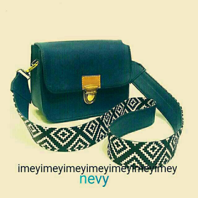 [BISA_COD]_M45_Tas Selempang Slingbag KOTAK TALI TRIBAL ZARA BOX, Tas Slempang Kotak Strap Tribal