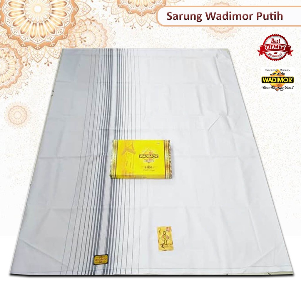 Sarung Wadimor Putih Polos / Sarung wadimor bukit tinggi