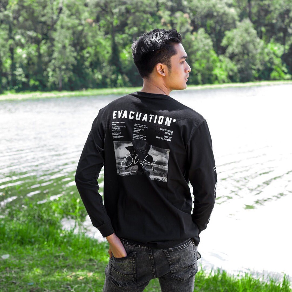 Crewneck Dobujack Evacuation Black / Sweater Crewneck Dobujeck Logo Hitam / Jaket Dobujeck / Cn Dobujeck Premium