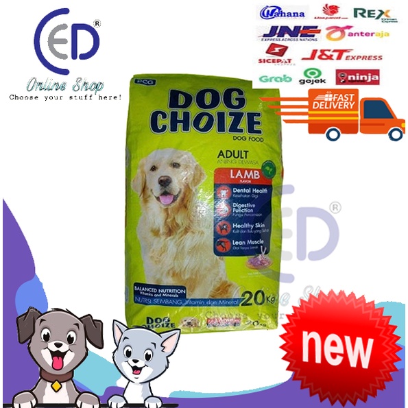 MAKANAN ANJING DOG CHOIZE BEEF DAN LAMB 20KG ALL VARIAN DISKON