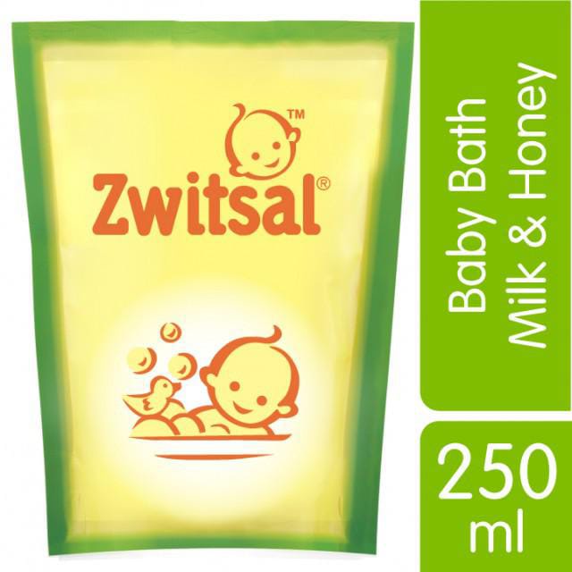 Zwitsal Baby Milky Bath Rich Honey Refill 450 ml