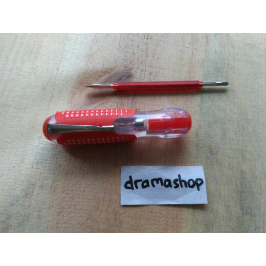 Tespen Bolak Balik min plus (-) (+) Gagang Karet Good Quality