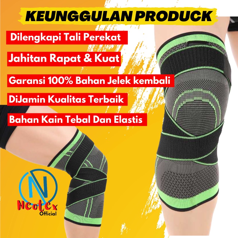 Deker  Pengaman Lutut Siku Olahraga Pelindung Knee Pad Anti Cidera  Breathable Elastis