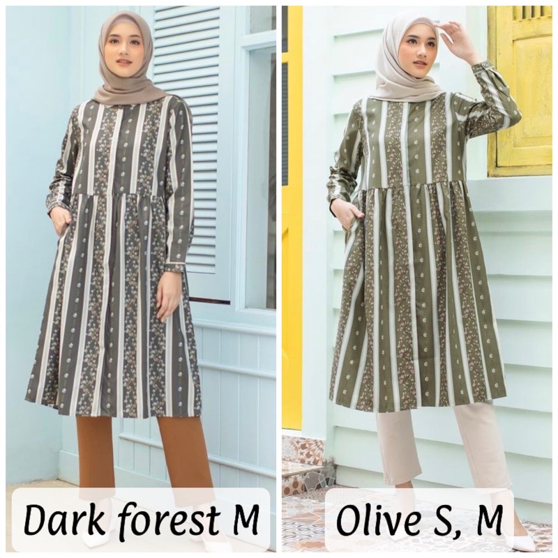 Calla Tunik HL Olive Dark Forest size S M by Heaven Lights