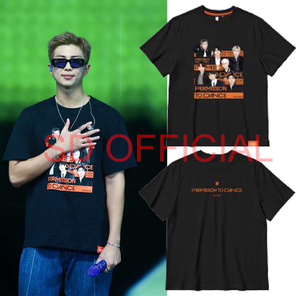 kaos RM BTS konser Permission to dance L.A 3 Day Foto Full Member