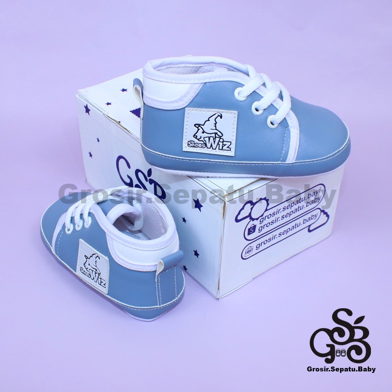 Prewalker - Sepatu Bayi - Baby Shoes | 2-12 bulan | casual WIZZ BIRU polos ringan &amp; fleksibel