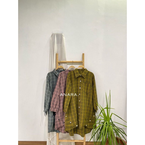 Tunik Kotak Cewe/Tunik Bahan Crinkle/BajuTunikAllsize