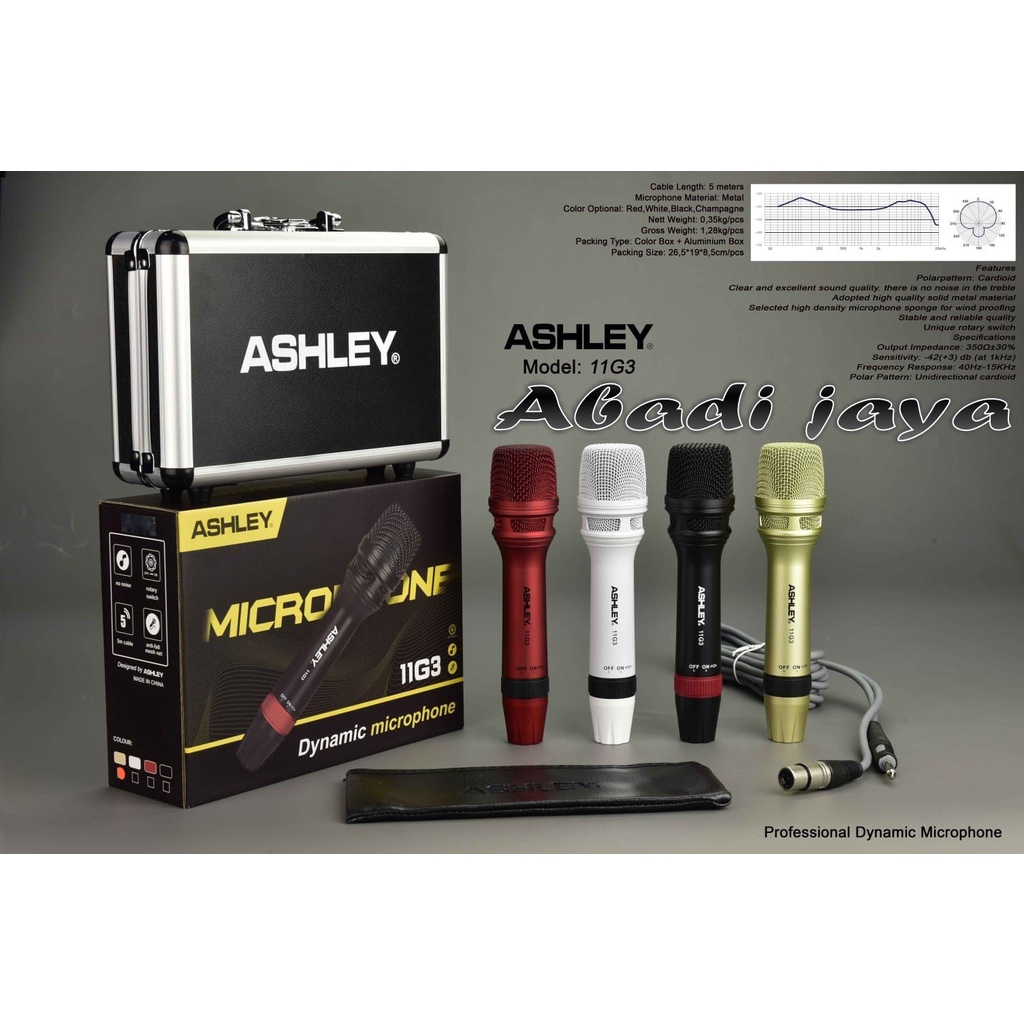 mic kabel ashley 11g3 ashley 11 g3 garansi resmi original