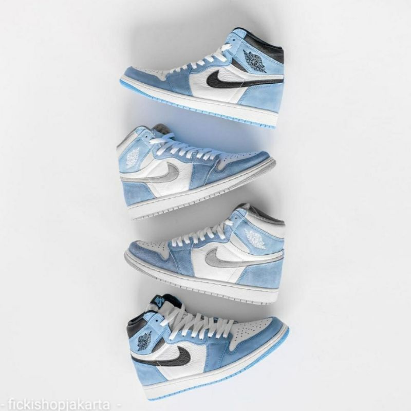 light blue hightop nikes