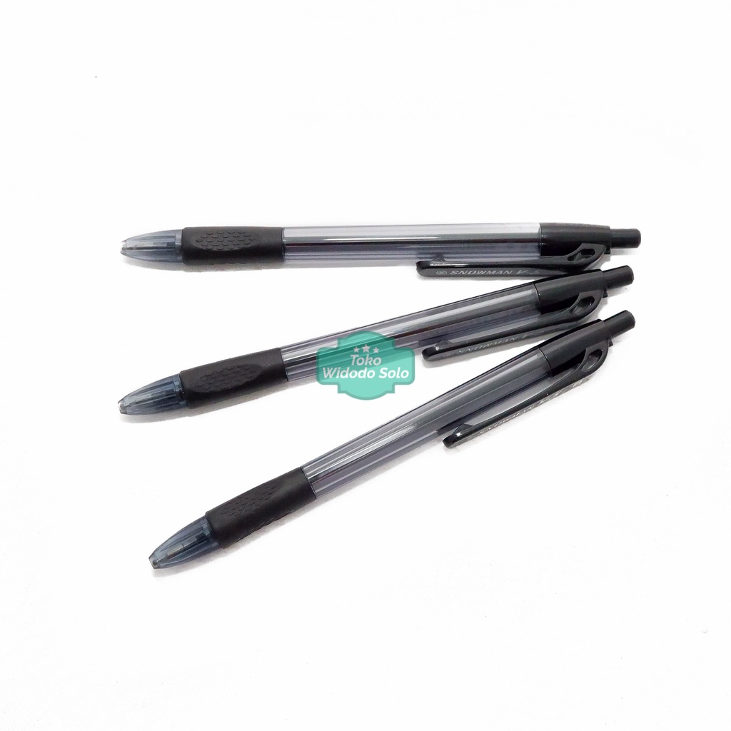 

Pulpen Snowman V5 0,7mm Hitam/ Merah/ Biru Bolpoin Ballpoint Fine Point - 1 Buah