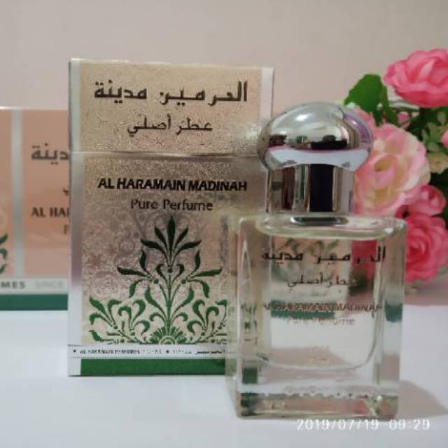 Parfum Al Haramain madinah  non alkohol 15 ml roll on original from dubai | Haramain madinah parfume aroma raudoh masjid nabawi | tahan lama