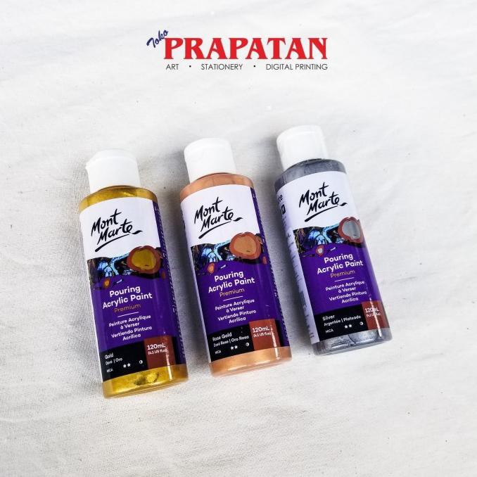

PERALATAN MELUKIS MONT MARTE POURING ACRYLIC PAINT 120ML METALLIC ALAT LUKIS