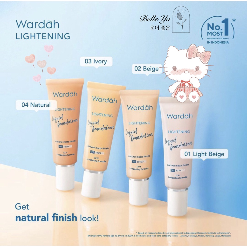 WARDAH Lightening Liquid Foundation 6ml Kecil BPOM Halal