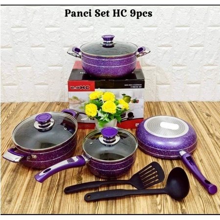 Panci Cookware Set 9 Pcs Warna HC