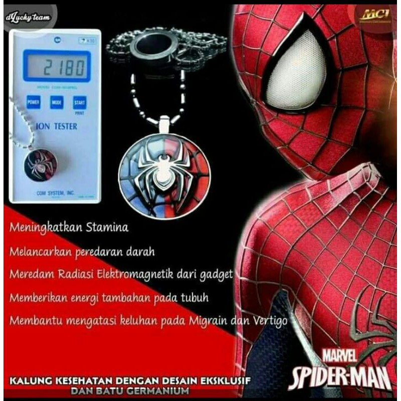 kalung kesehatan MCI 100%ORIGINAL,Kalung SPIDERMAN,kalung CAPTAIN AMERICA,kalung AVENGERS