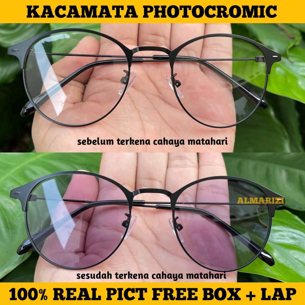 [TERMURAH] Kacamata Photocromic Korea / Anti Radiasi 2 In 1 Potokromik Photochromic Pria Wanita Fotocromic Potocromic