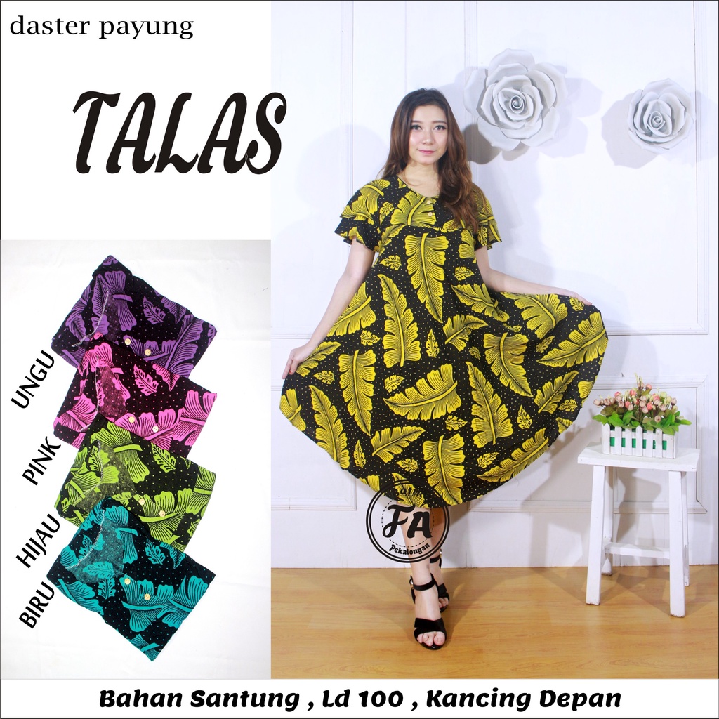 BATIK WANITA DASTER PAYUNG RAYON ( LUMPUR GOLDEN JELLY NATURAL TORAJA MONZA TALAS MACAN ARIEL SHABBY ROTI ZOYA JAWA LOTUS ) KEKINIAN KANCING DEPAN BUSUI BUMIL LENGAN PENDEK MURAH ADEM-DP TALAS