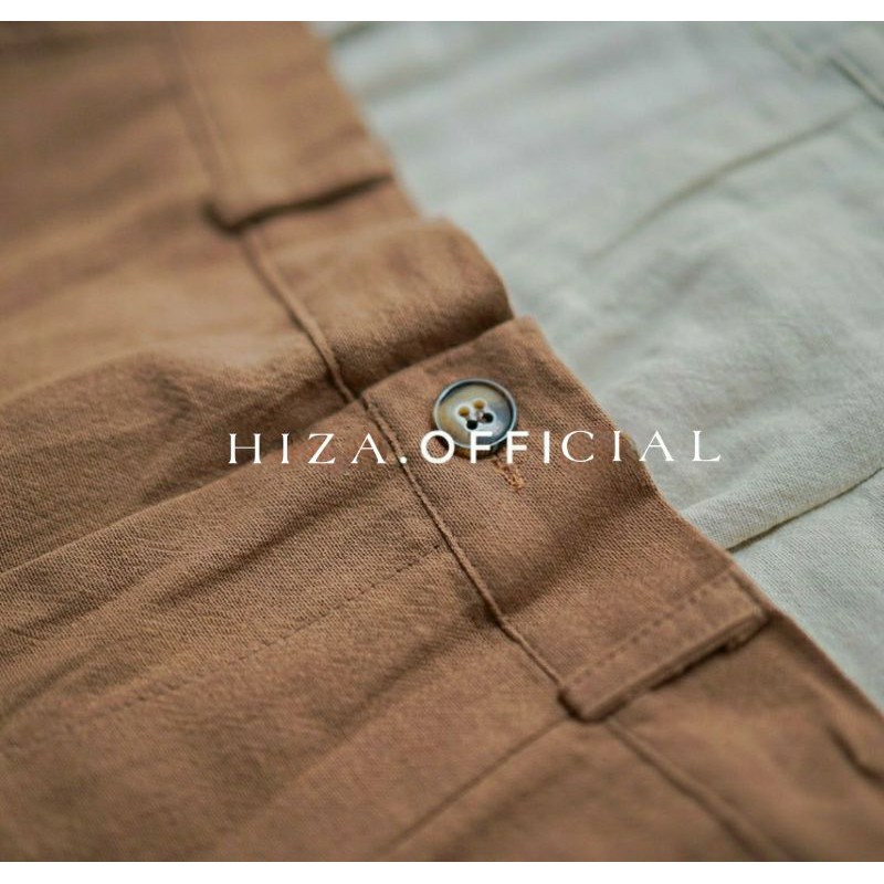 HIZA - Leira Pants  | Celana Basic Linen Rami highwaist