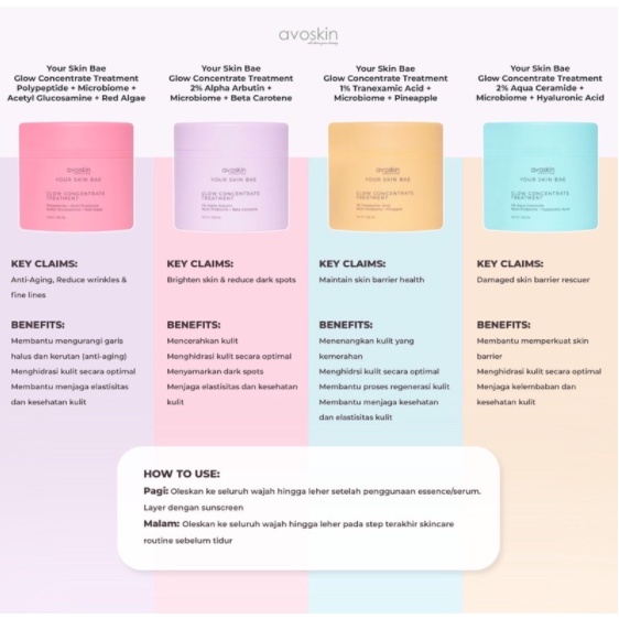 Avoskin Your Skin Bae Glow Concentrate Treatment All Varian