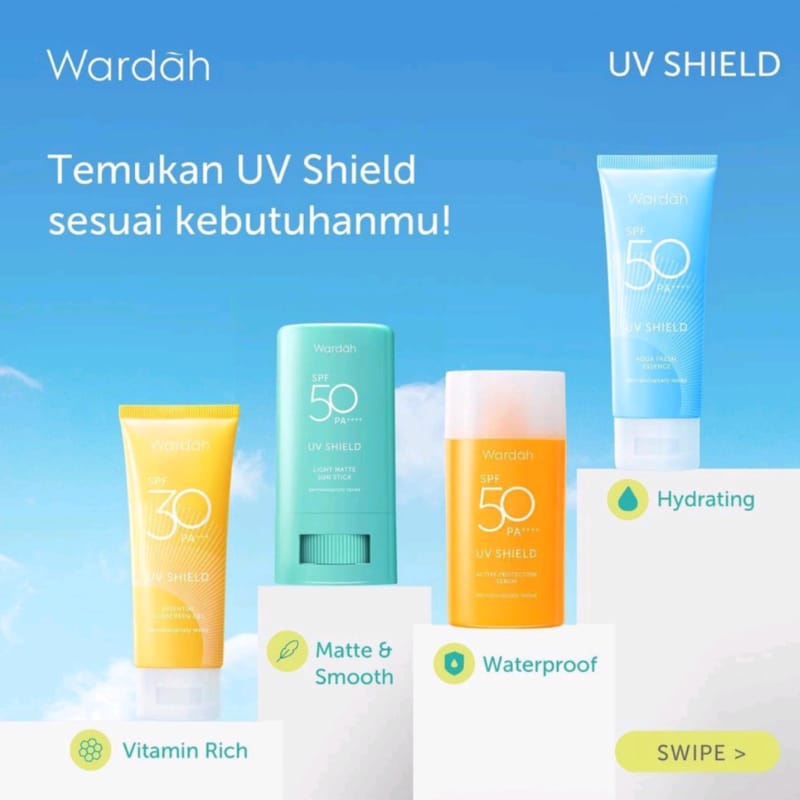 Jual Wardah Sunscreen Uv Shield Spf 30 And Spf 50 Pa+++ 