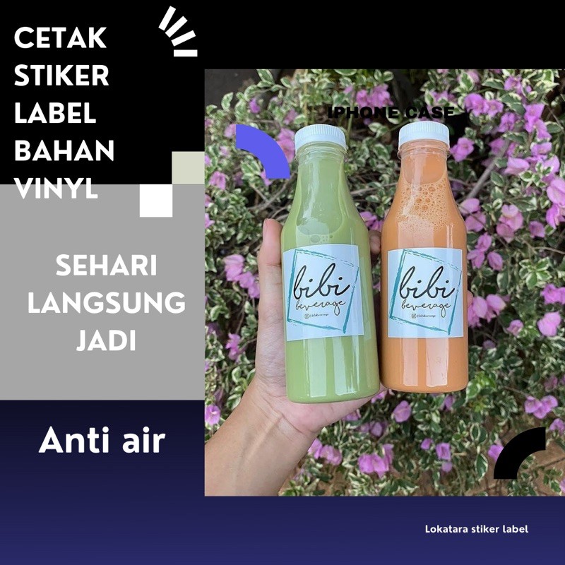 

CETAK STIKER LABEL PRODUK BAHAN VINYL A3 + CUTING