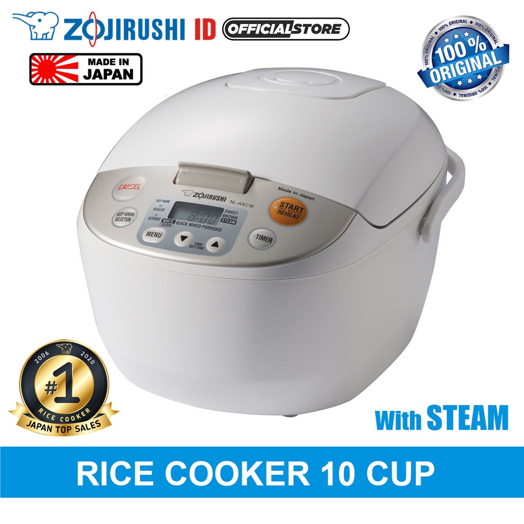Zojirushi Ikigai Rice Cooker NL-AAQ18 CA Digital Fuzzy Logic Made in Japan - White [1.8 Liter]