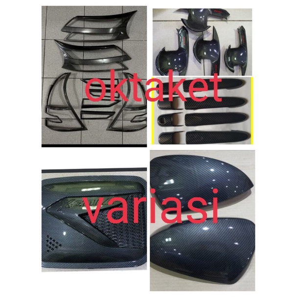 paket garnish outer handle tank cover spion avanza xenia 2019 full carbon