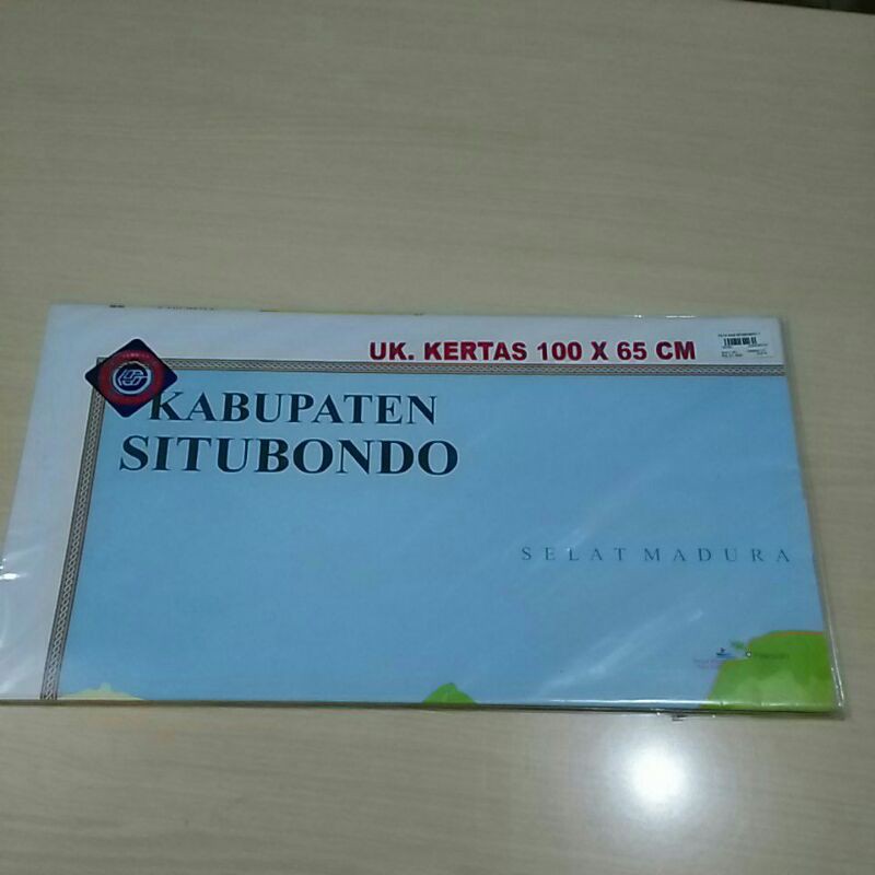 

peta kabupaten situbondo ukuran 100x65 cm