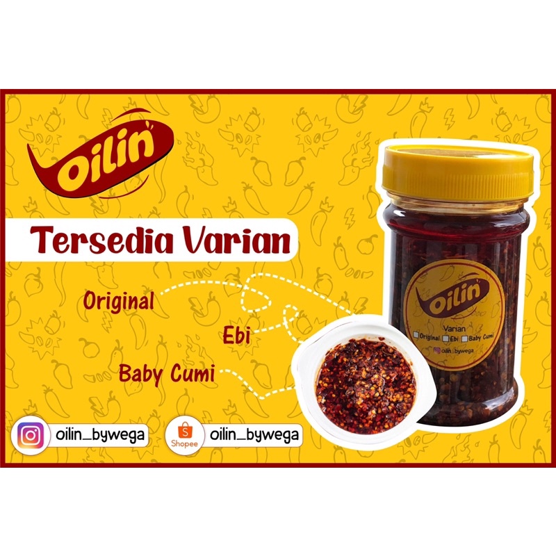 

Oilin_bywega Sambel Chili Oil Original, rasanya pedas dan gurih