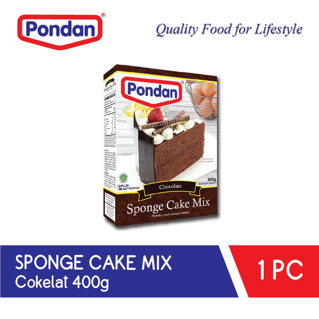 

(DISKON 50%) Pondan Sponge Cake Mix Cokelat 400g EXPIRED 09 JUNI 2025