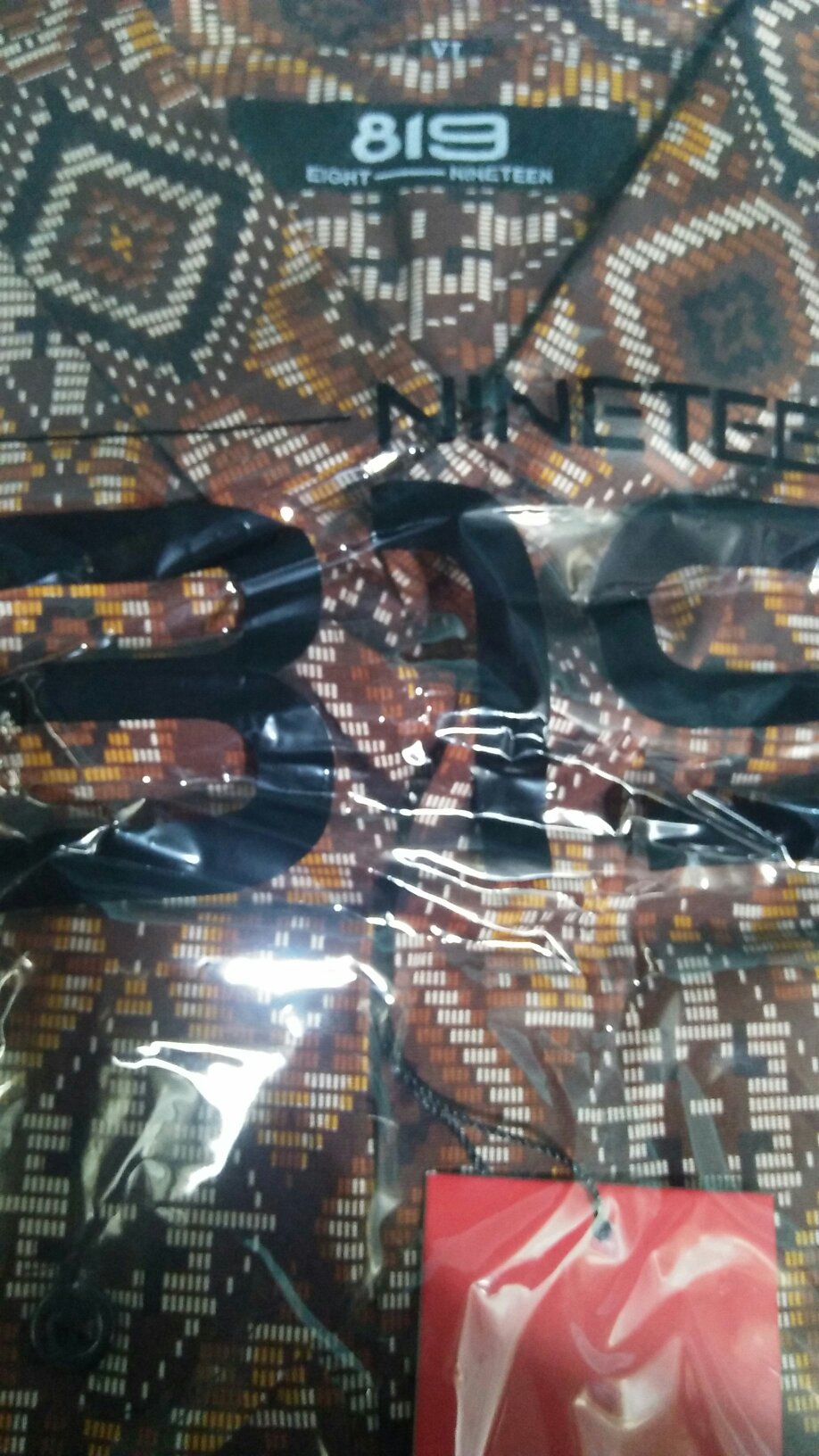 Baju Batik Kemeja Batik Pria Lengan Panjang Songket Diamond Coklat Brown Modern Slimfit Casual