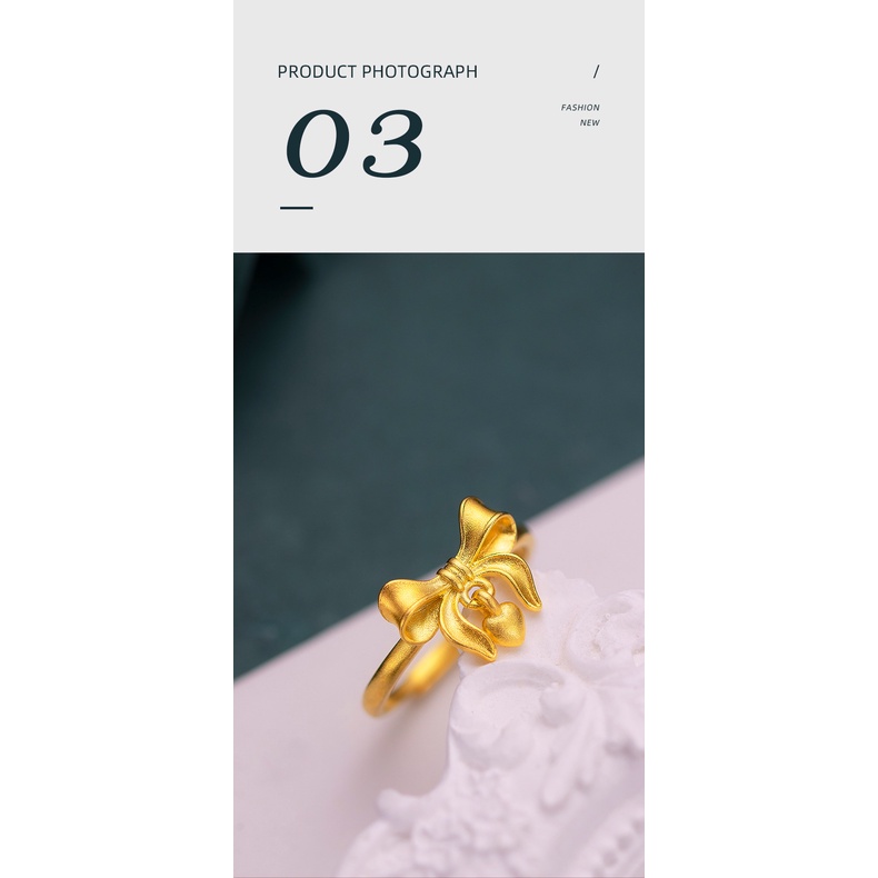 Cincin Lapis Emas Asli Kadar 375 Desain Kupu-Kupu Hati Untuk Wanita