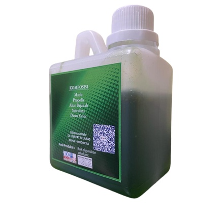 Best Seller Madu Herbal Hijau 500 g propolis spirulina