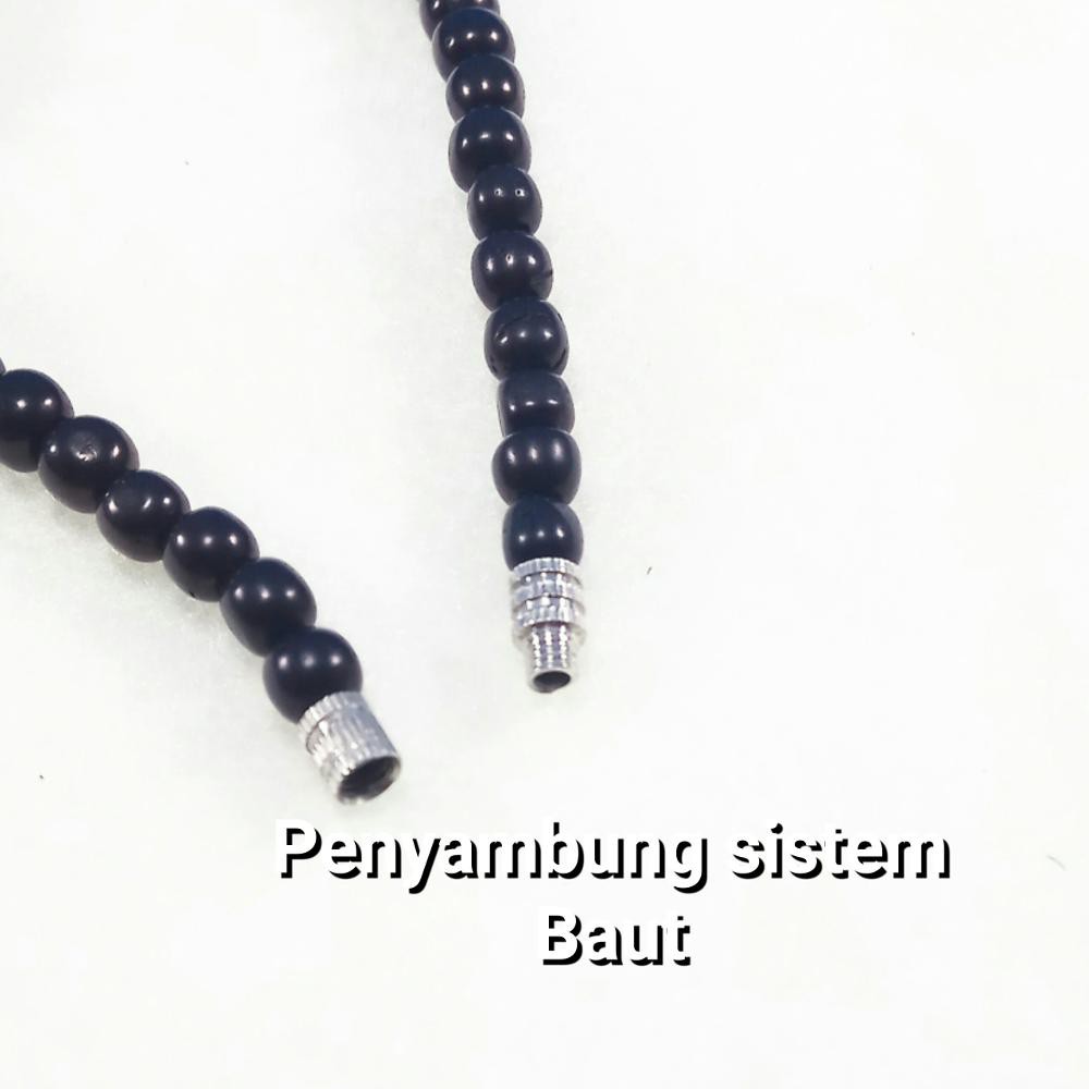 KALUNG KAYU ASLI KAOKAH ASLI ISTANBUL TURKI MODEL BULAT HITAM MOTIF BULAN DAN BINTANG