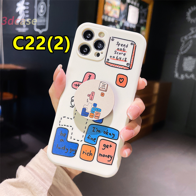 Casing Tetris Game OPPO Reno 5 4 5F 4F A54 A15 A5S A3S A16 A95 A7 A5 A9 A31 A53 2020 A12 A1K A74 A15S A52 A11K A92 A35 A11 A93 A32 A72 A94 A53S F17 PRO A16S A12S A12E A33 Y20 Y12 5 5i C3 C25 C12 A12 Silicone Case Stand Holder