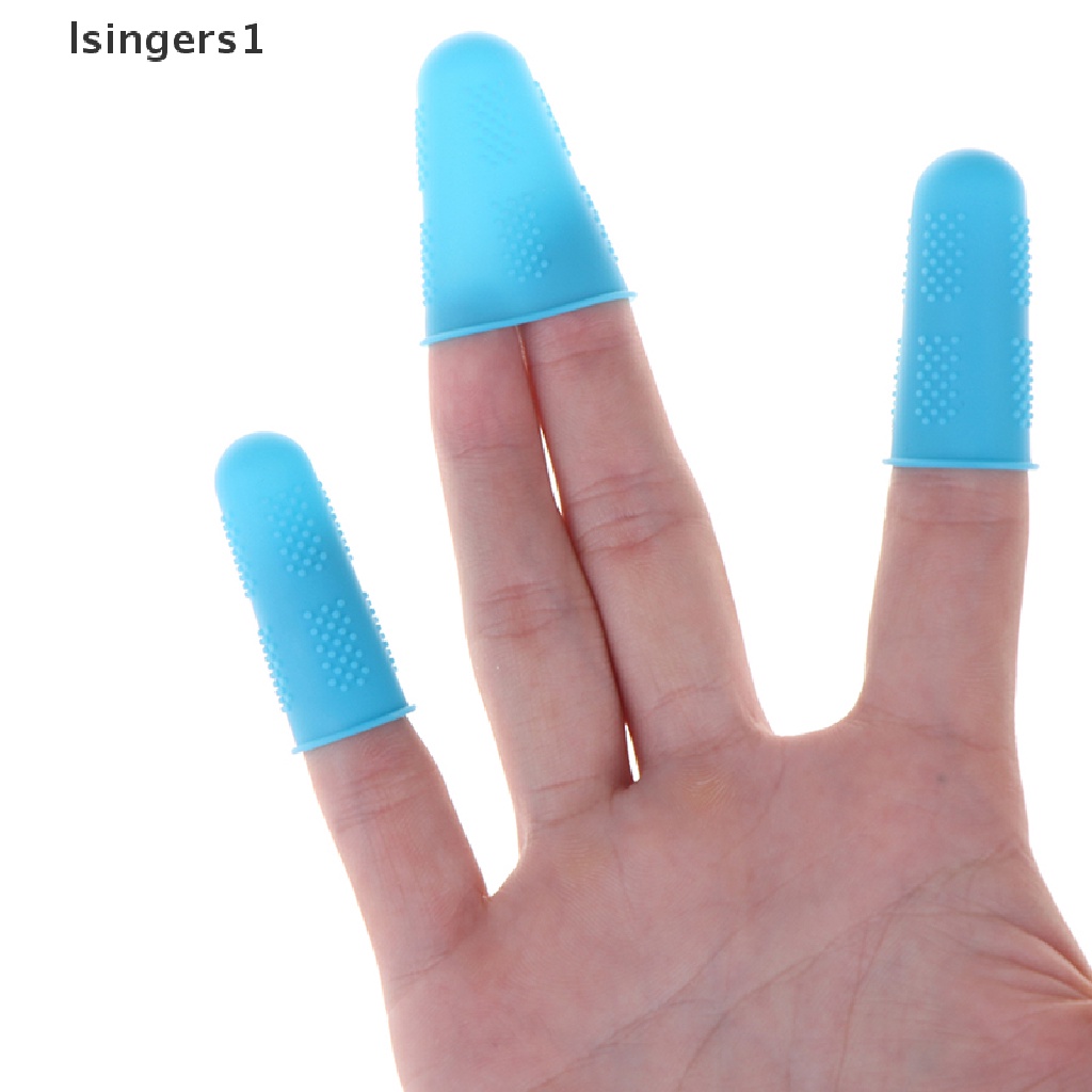 (lsingers1) 3pcs / set Cover Pelindung Jari Bahan Silikon Anti slip