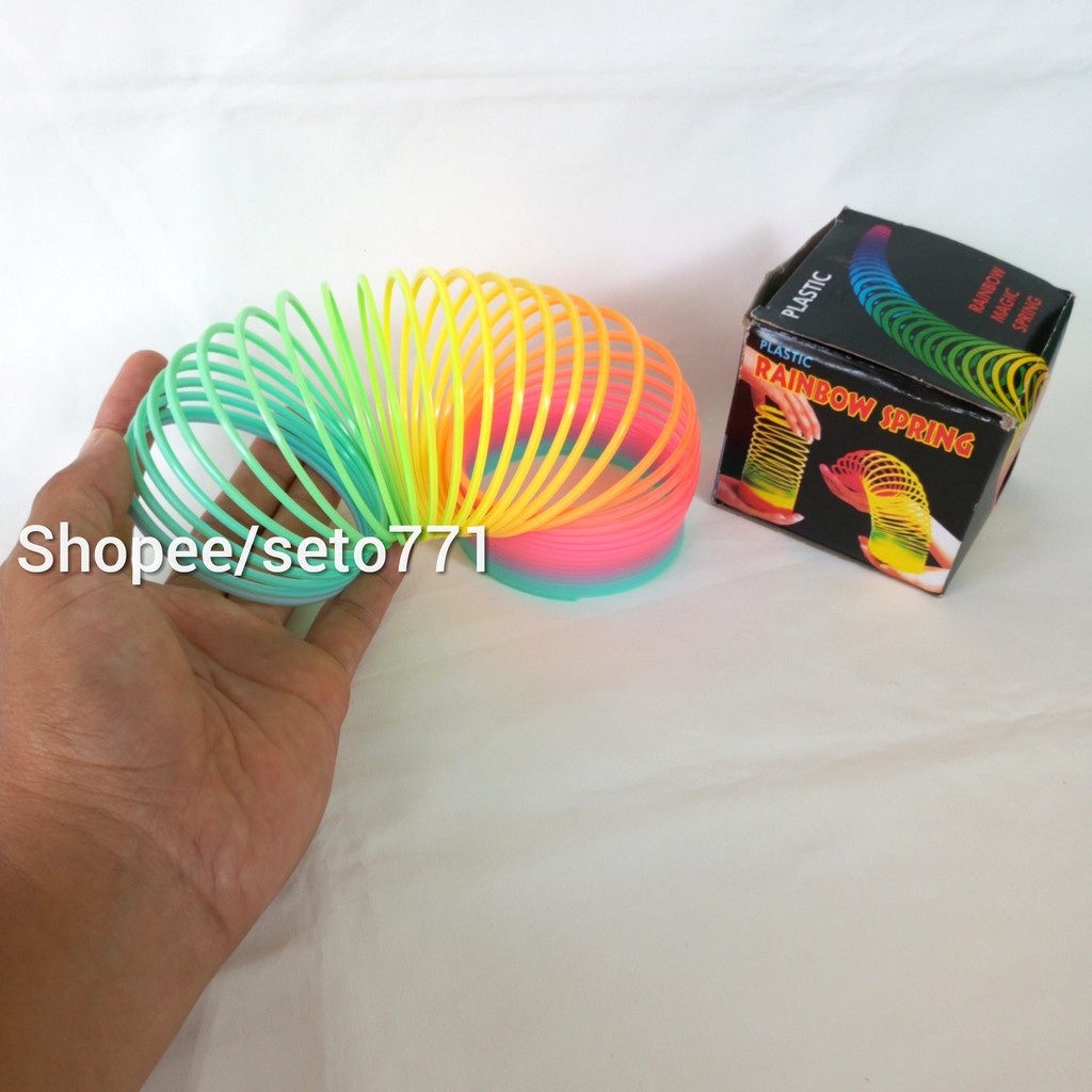 

Rainbow Ring Spiral Spring Mainan Per Pegas Slinky Warna Warni Bisa Untuk Tempat Pensil