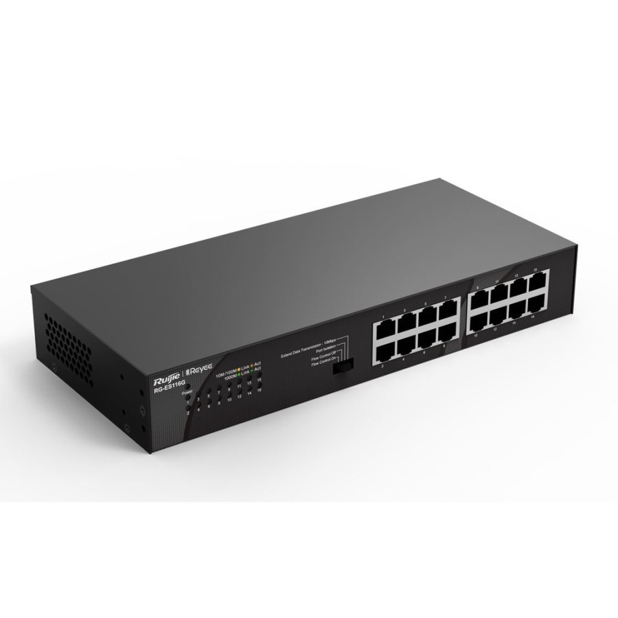 Ruijie RG-ES116G 16-Port Gigabit Unmanaged Metal Switch