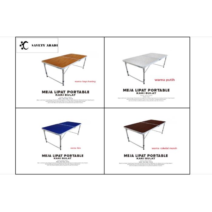 Murah Aja Meja Lipat Koper Hpl Aluminium-Meja Lipat Portable - Kaki Bu 031