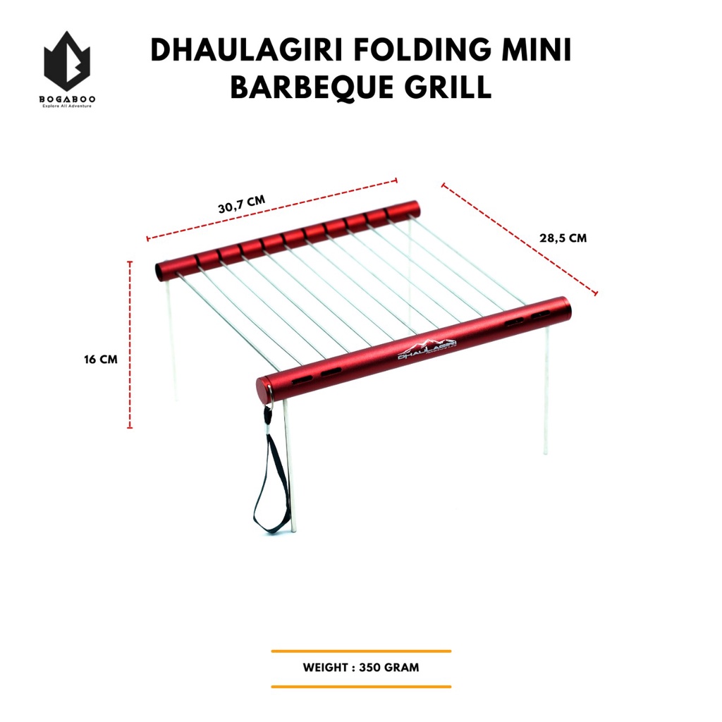 DHAULAGIRI FOLDING MINI BARBEQUE GRILL - MINI GRILL DH - ALAT PANGGANG KECIL - ALAT PANGGANG ULTRALIGHT - ALAT CAMPING