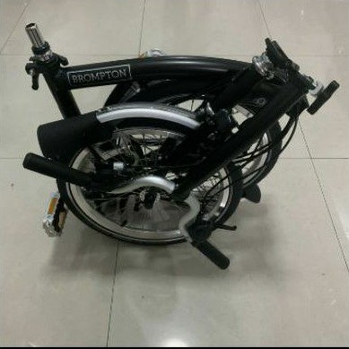 Sepeda Lipat Brompton Folding Bike Black M6L New 2020