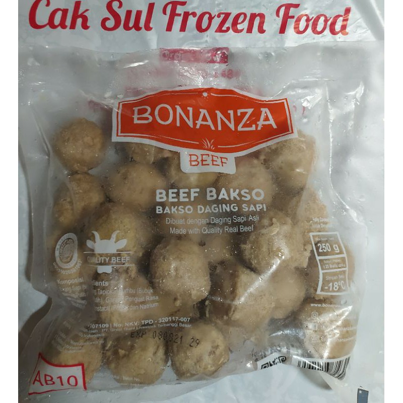 bakso sapi bonanza 250gr