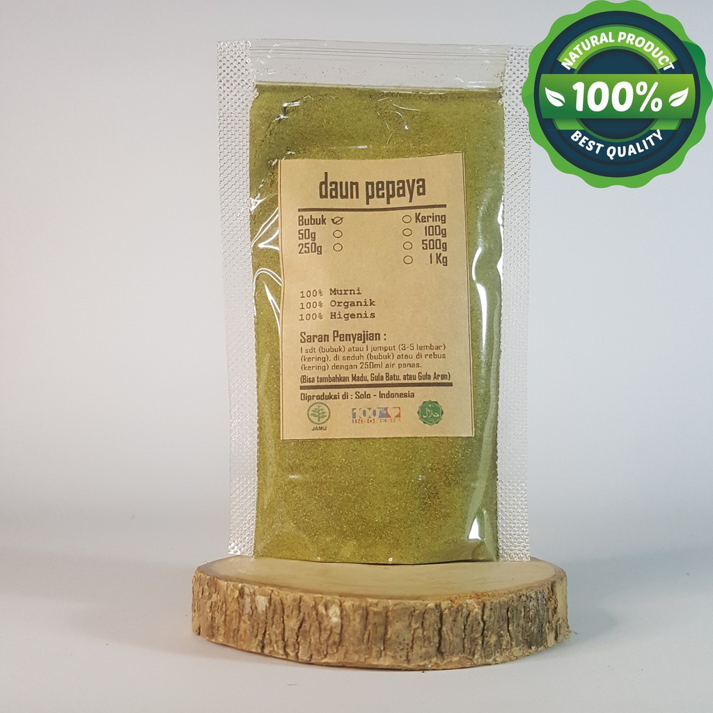 

DAUN PEPAYA BUBUK 50 GRAM - Carica Papaya - MURNI - JSR - REMPAH