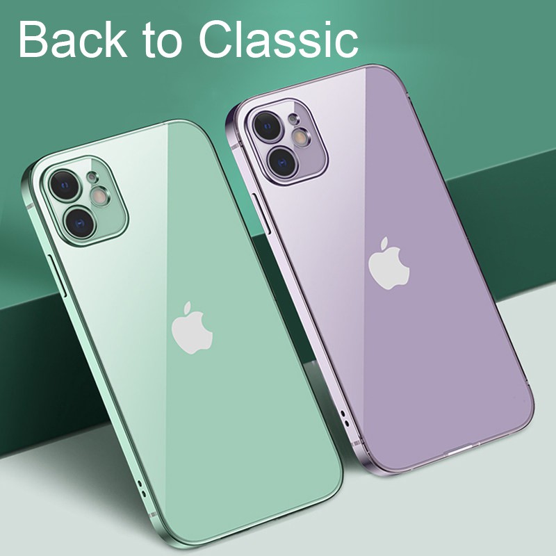 Square case iPhone 11 pro max soft metal material casing iPhone 7 8 plus X XS MAX XR anti-drop cover