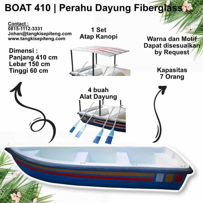 PERAHU FIBERGLASS, PERAHU SAMPAN, PERAHU RESCUE (7 Orang Penumpang)