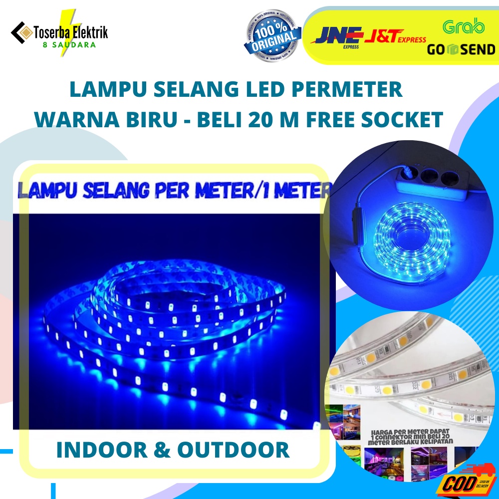 lampu selang led permeter warna biru / lampu led selang / lampu selang / led selang / lampu led smd 