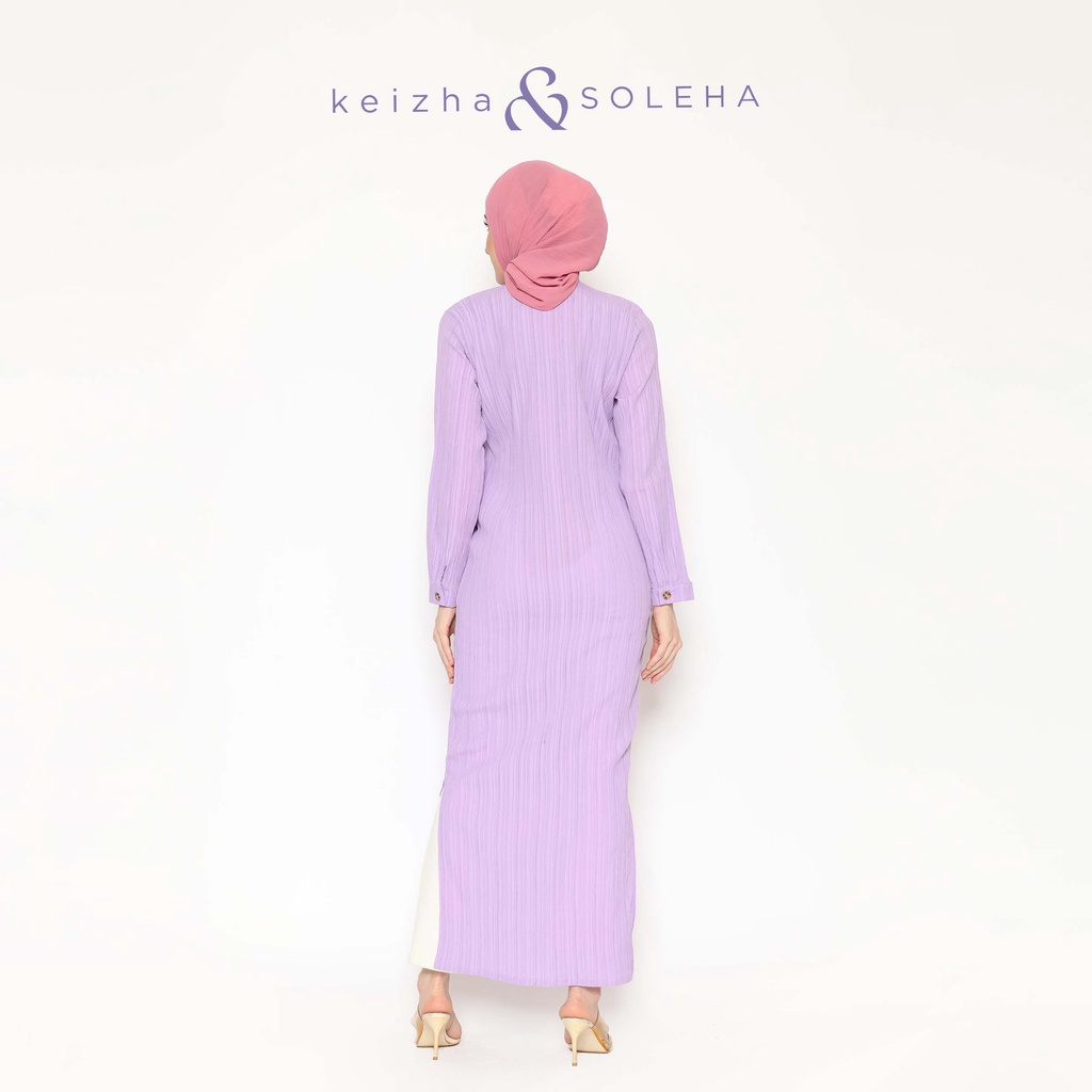 KEIZHA & SOLEHA Dress Seraty - Gaun Terusan Pakaian Muslimah Baju Rok-2