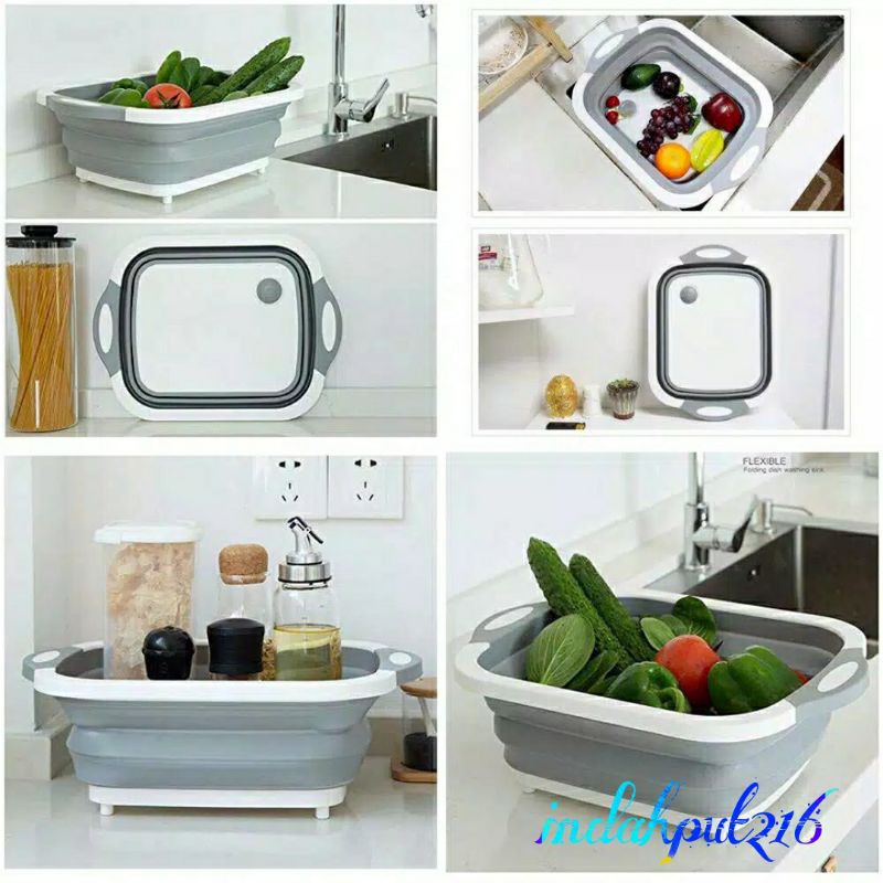 Talenan Baskom Multifungsi /Talenan Lipat/ magic talenan/ talenan baskom Lipat'