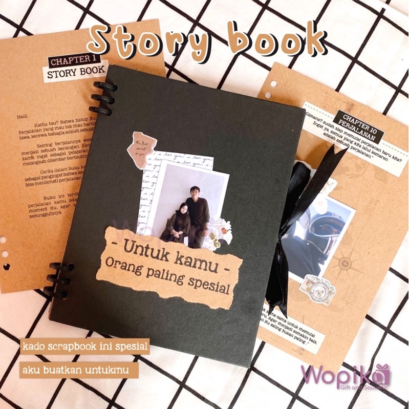 STORY BOOK PREMIUM original by Wopika Creative| SCRAPBOOK | kado buku | hadiah birthday anniversary, graduation, ldr, dll