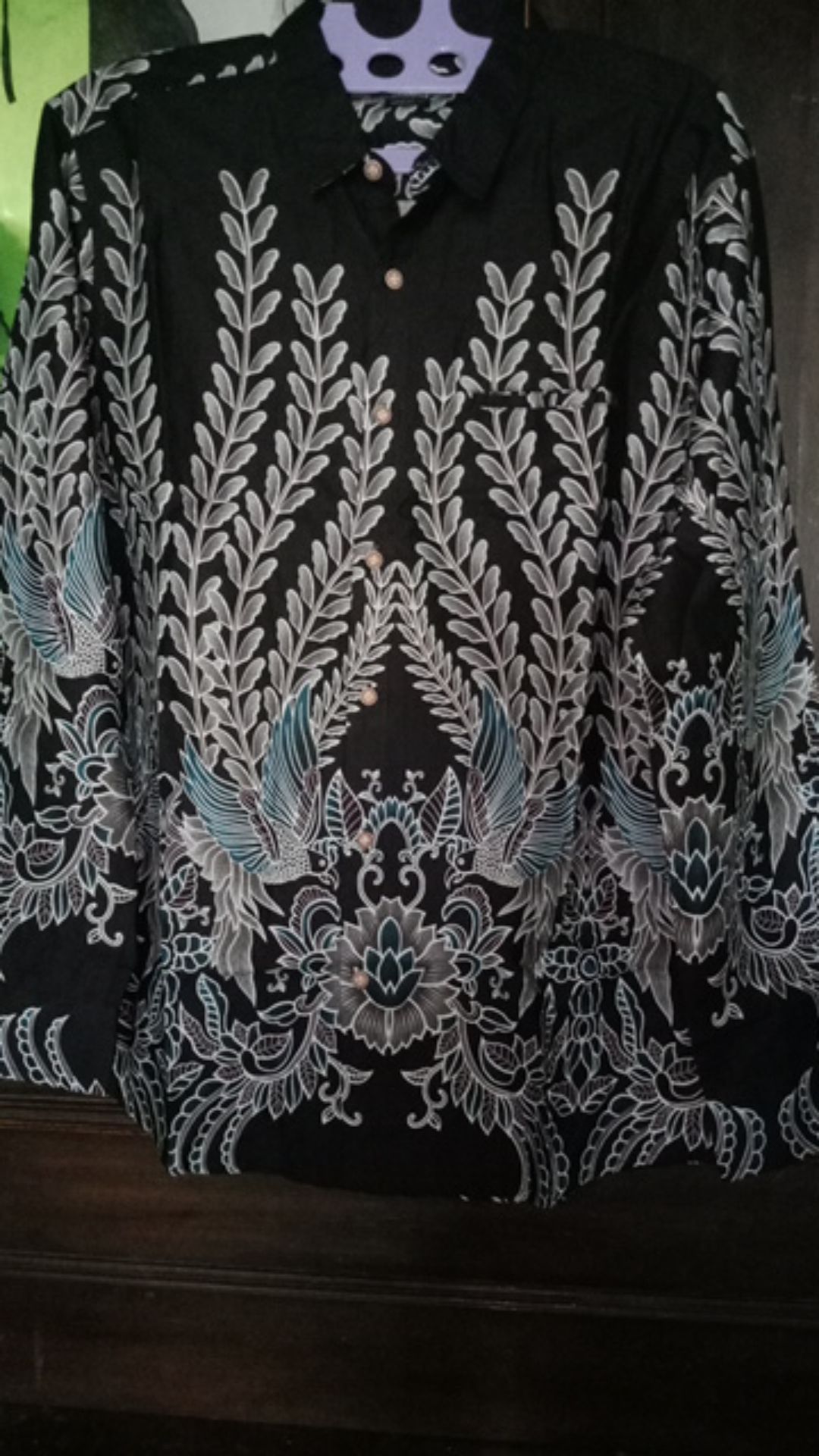 M231 Kemeja Pria Batik Panjang Hitam 1721b